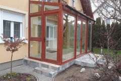 sződliget télikert színes fehér üveg tető
