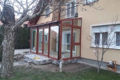 sződliget télikert színes fehér üveg tető